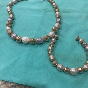 Brighton Gold and Pearl Necklace Set